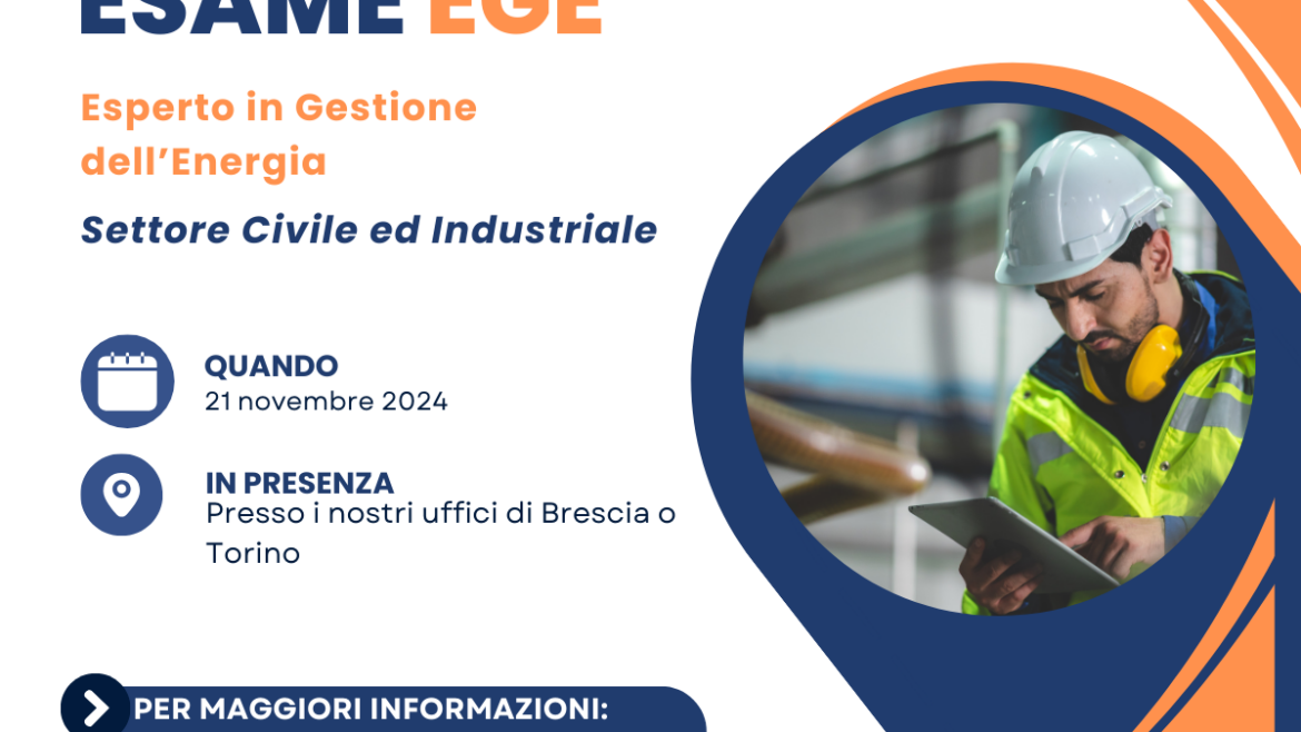 Esame EGE – Esperto in Gestione dell’Energia