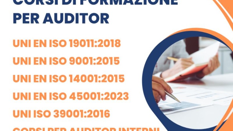 Prossimamente a calendario: Corsi Auditor ISO