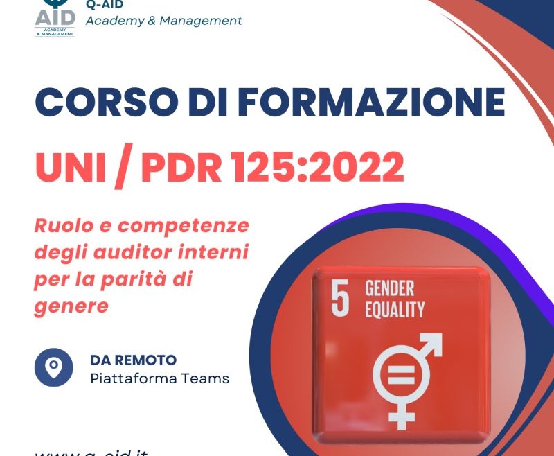 Corso Auditor Interni per la Parità di Genere – UNI/PdR 125:2022