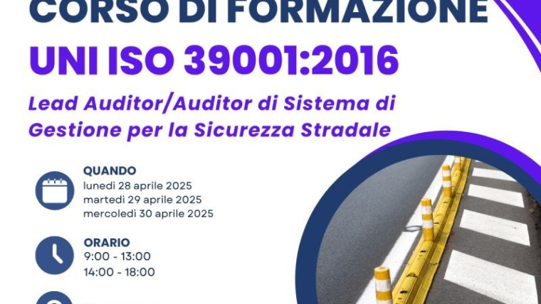 Diventa Lead Auditor/ Auditor di Sistema di Gestione per la Sicurezza Stradale
