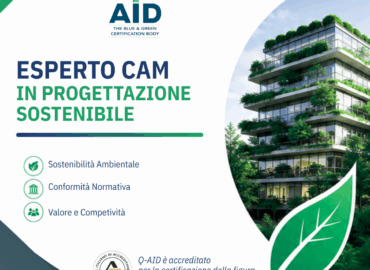 Q-AID ha ottenuto da Accredia l’accreditamento per la certificazione della figura professionale dell’𝗘𝘀𝗽𝗲𝗿𝘁𝗼 𝗖𝗔𝗠 𝗶𝗻 𝗣𝗿𝗼𝗴𝗲𝘁𝘁𝗮𝘇𝗶𝗼𝗻𝗲 𝗦𝗼𝘀𝘁𝗲𝗻𝗶𝗯𝗶𝗹𝗲